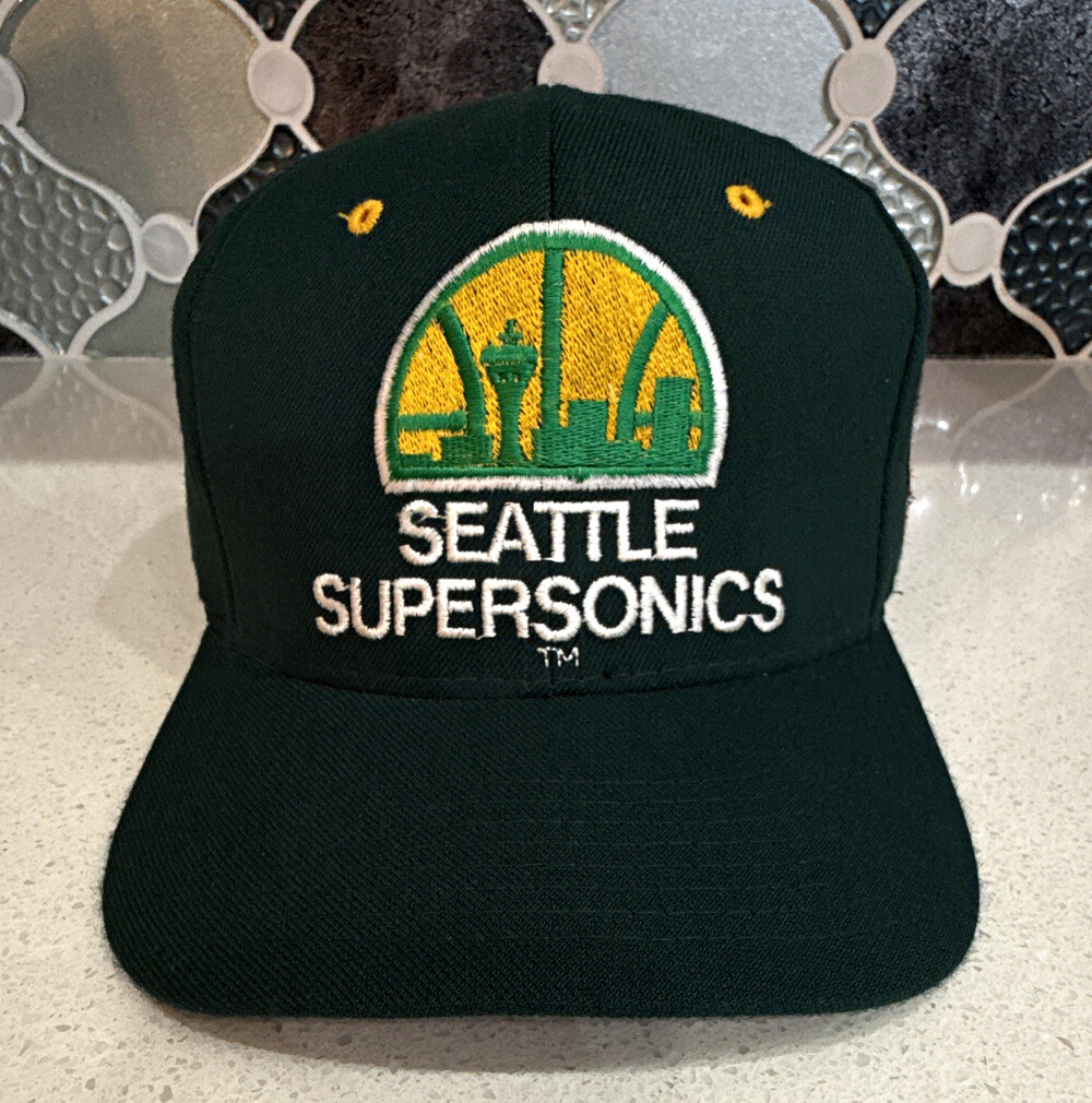Vintage 90s Seattle SuperSonics Starter Hat NBA Western Conference Fitted 7-7¾